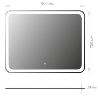 Зеркало с подсветкой Onika Магна 209029 90см